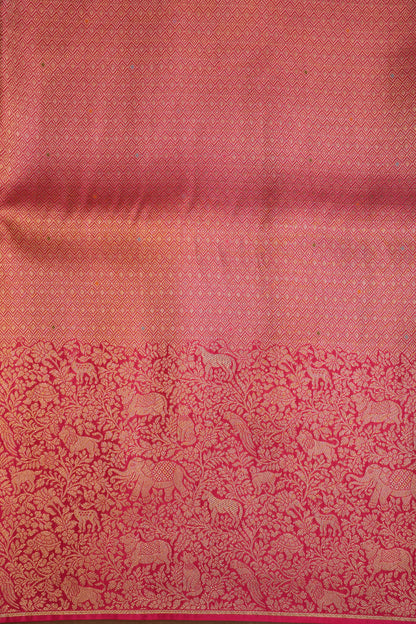Shikargah Soft Banarasi Silk Saree–Pink
