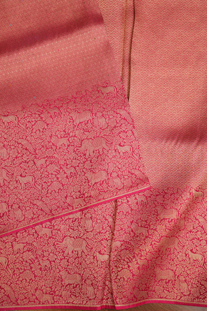 Shikargah Soft Banarasi Silk Saree–Pink