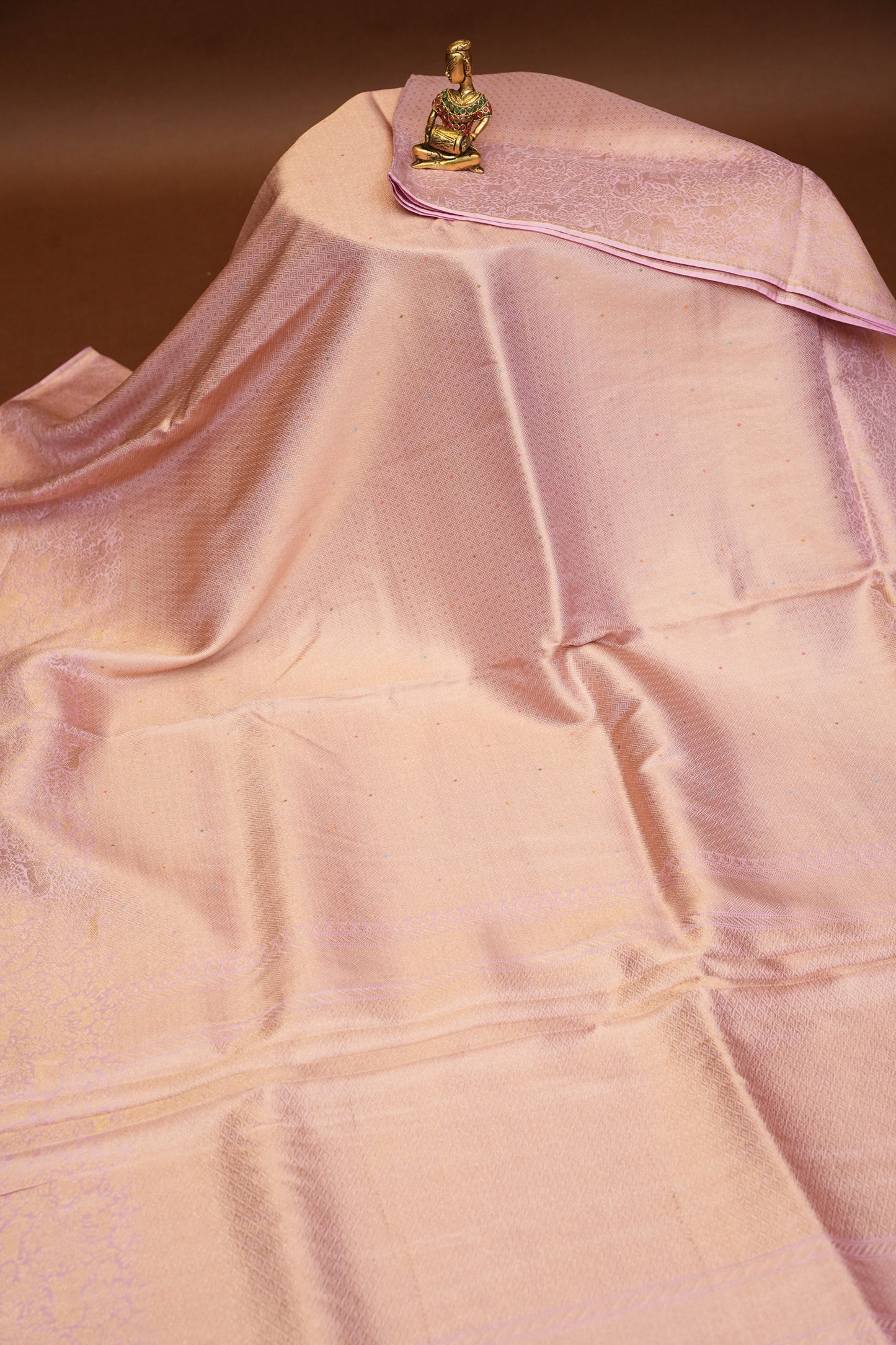 Shikargah Soft Banarasi Silk Saree–Light Pink