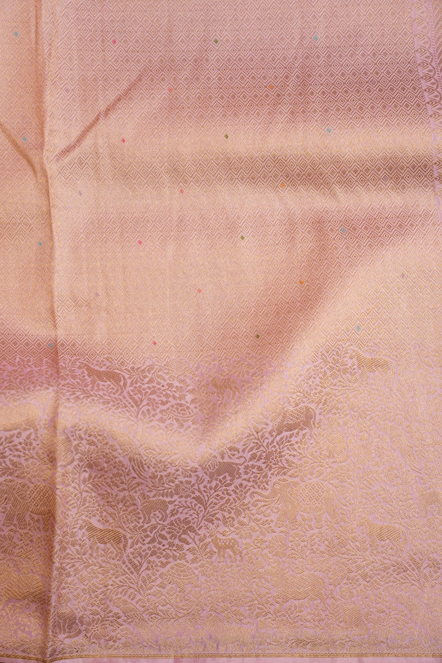 Shikargah Soft Banarasi Silk Saree–Light Pink