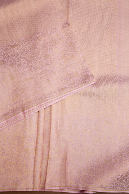 Shikargah Soft Banarasi Silk Saree–Light Pink