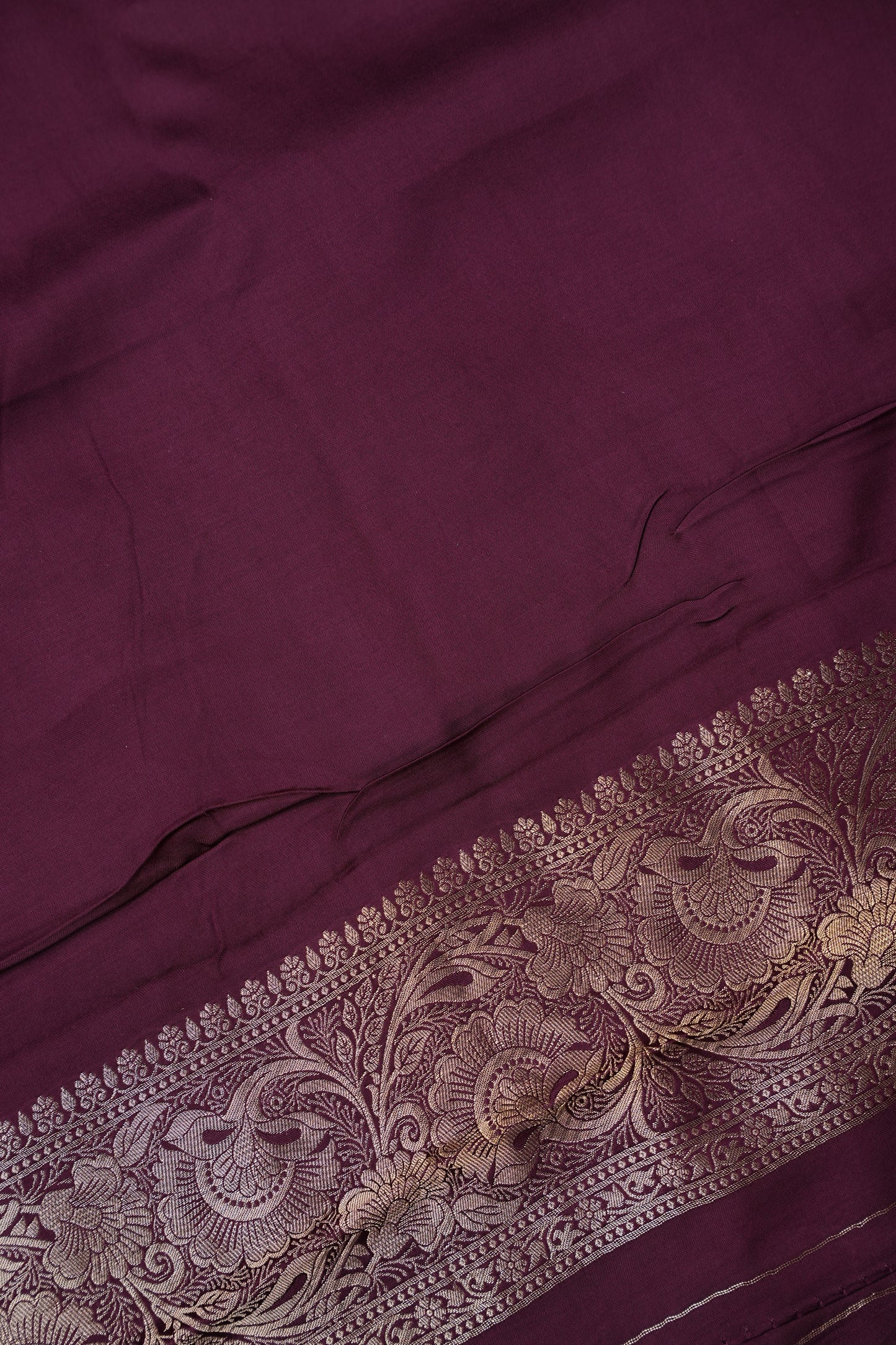 Banarasi Mashru Silk Saree - Burgandy