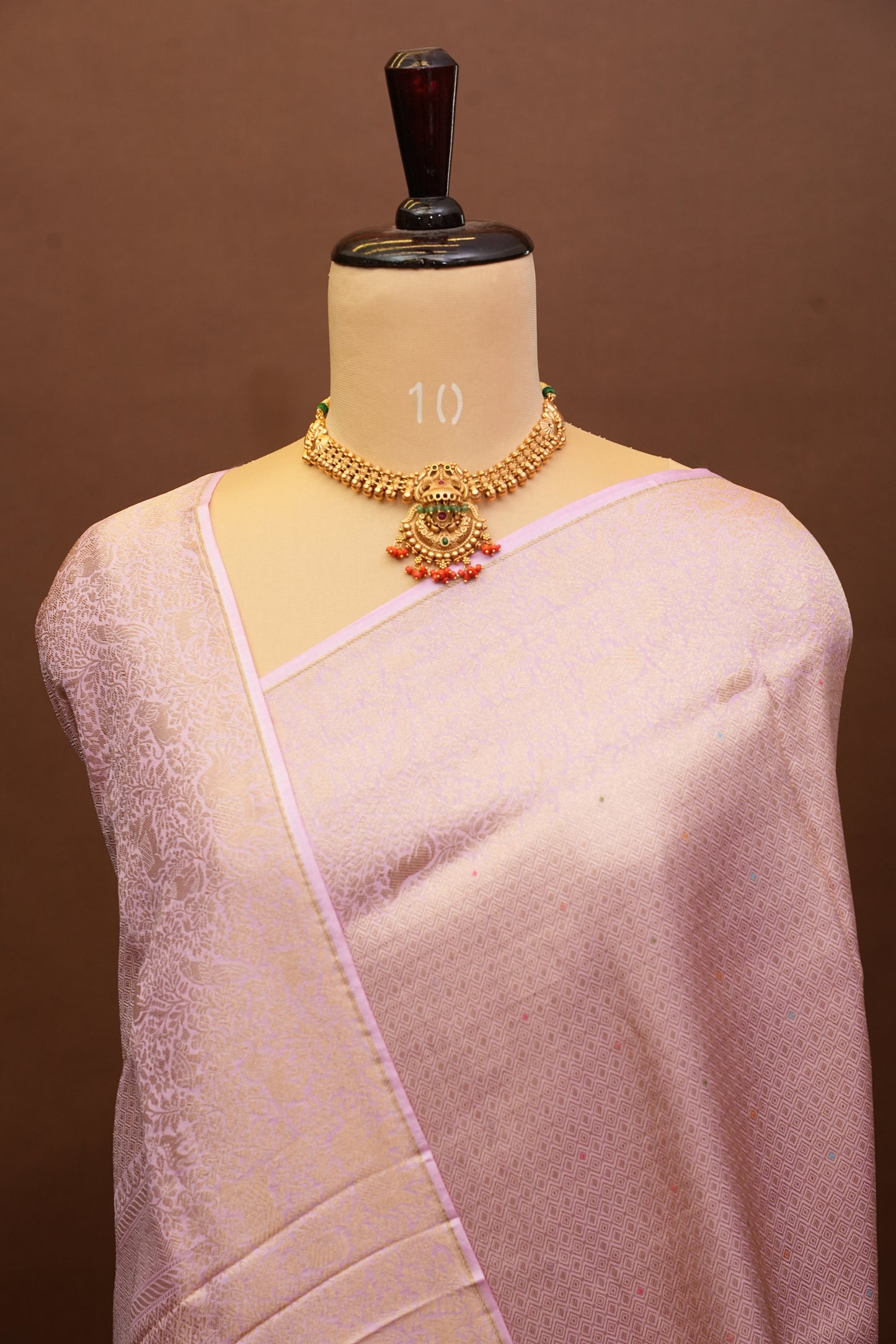 Shikargah Soft Banarasi Silk Saree–Light Pink