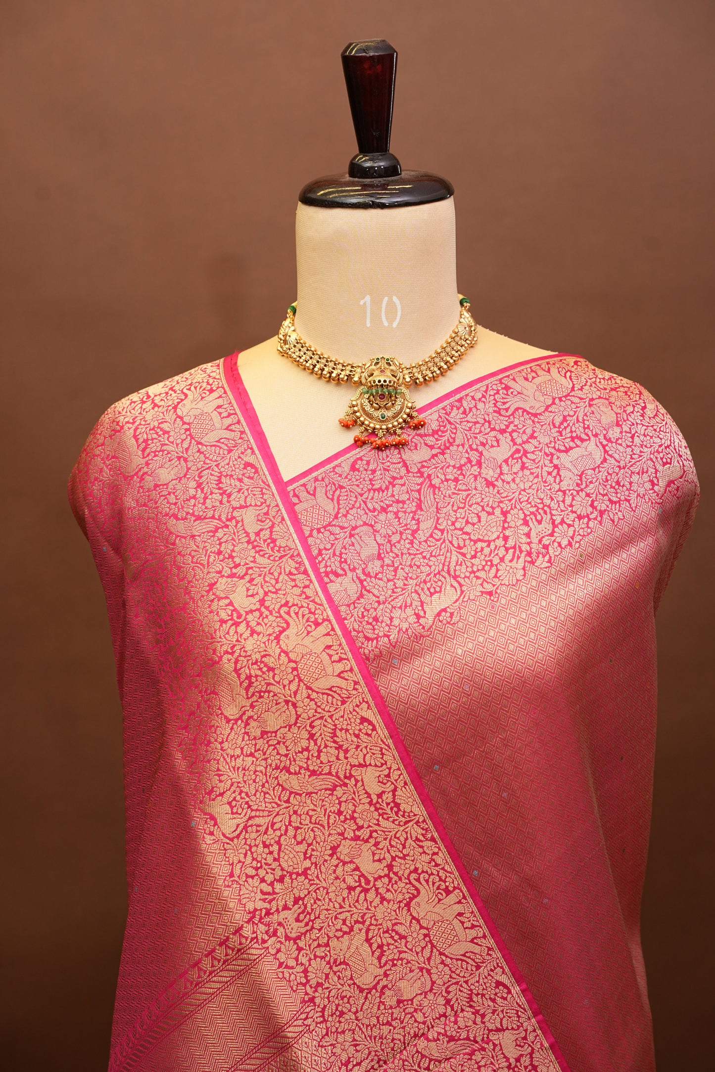 Shikargah Soft Banarasi Silk Saree–Pink