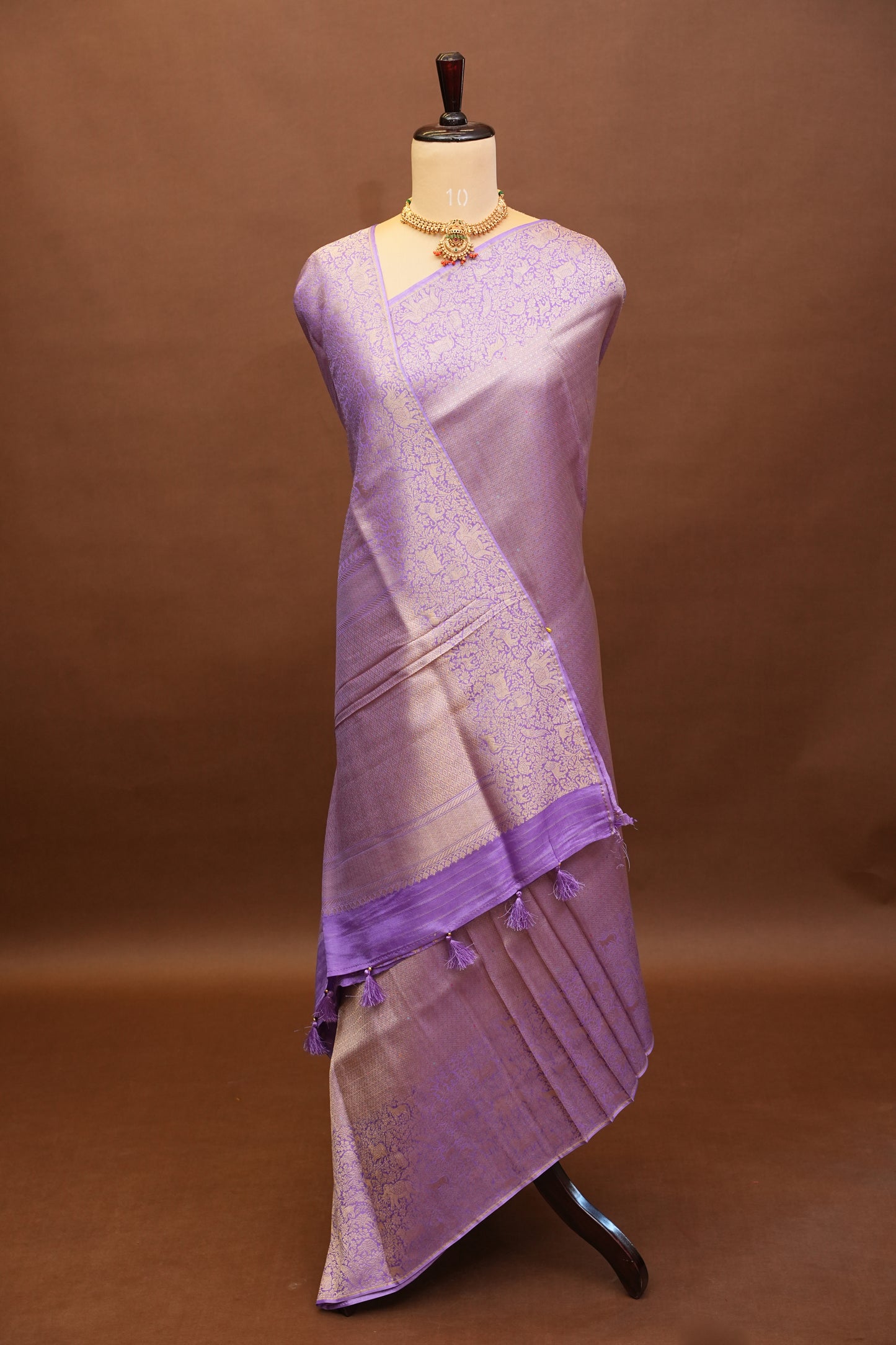 Shikargah Soft Banarasi Silk Saree–Lavender
