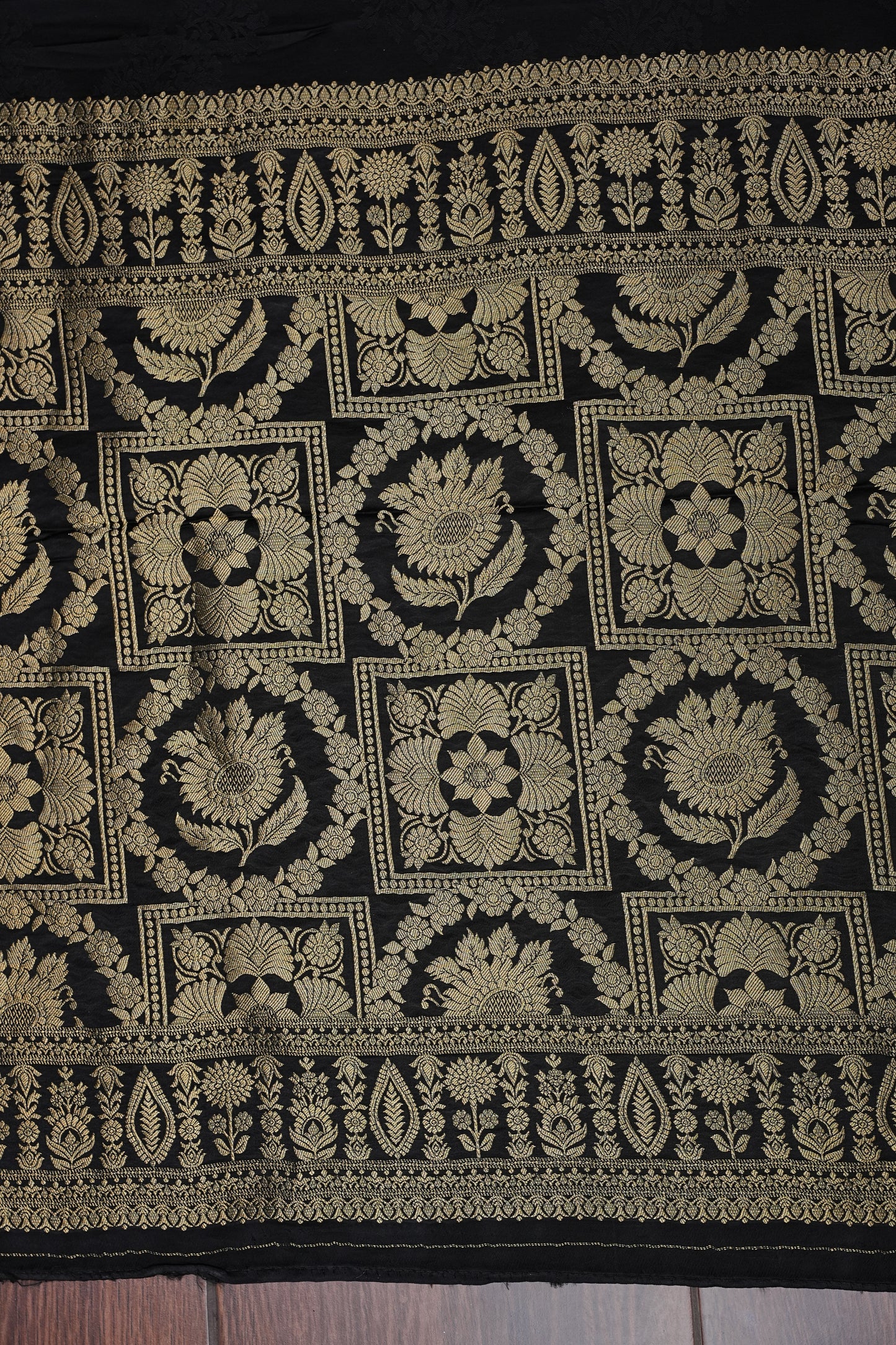 Banarasi Mashru Silk Saree - Black