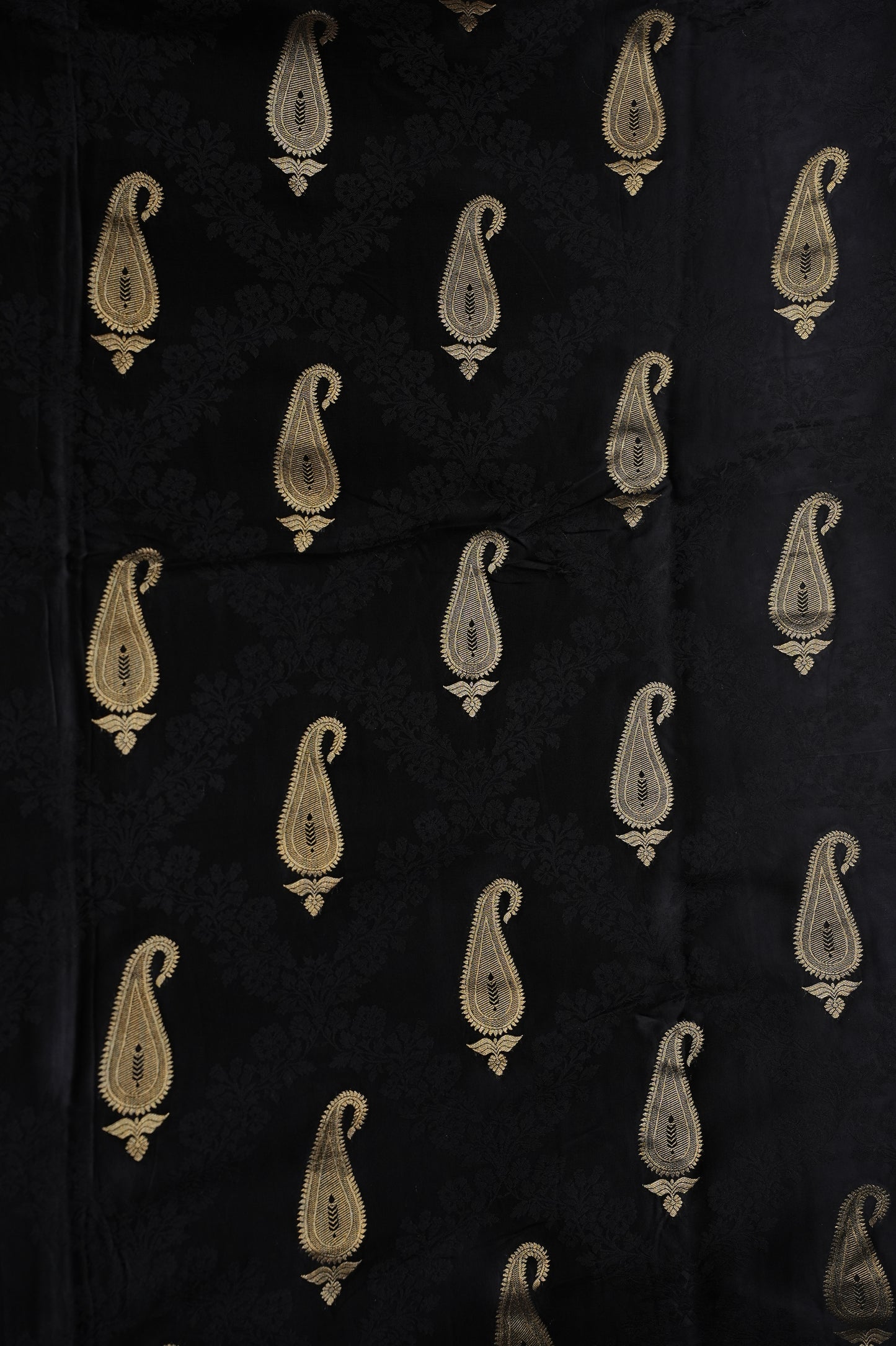Banarasi Mashru Silk Saree - Black