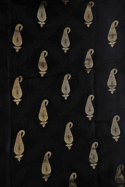 Banarasi Mashru Silk Saree - Black