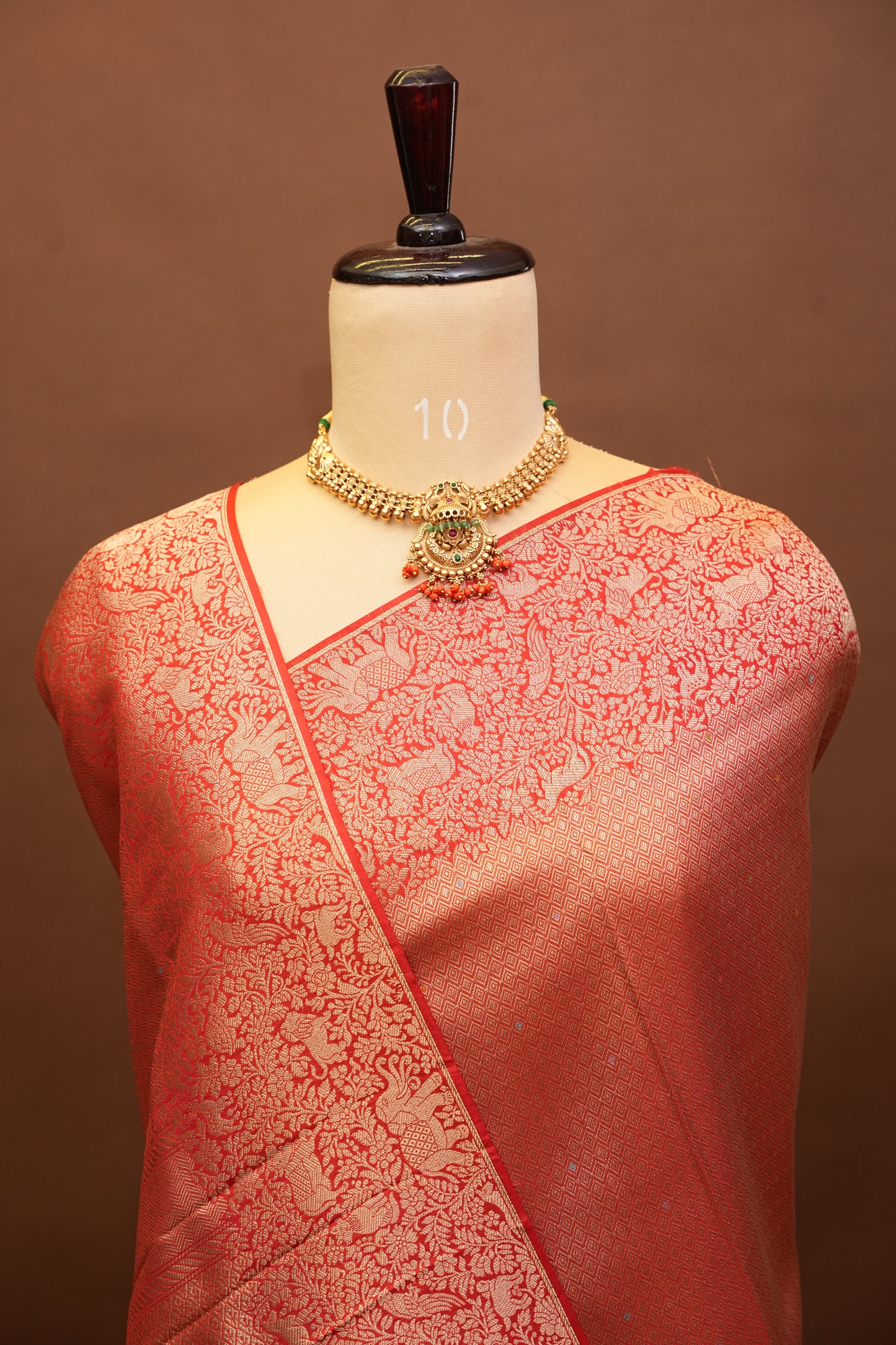 Shikargah Soft Banarasi Silk Saree–Red