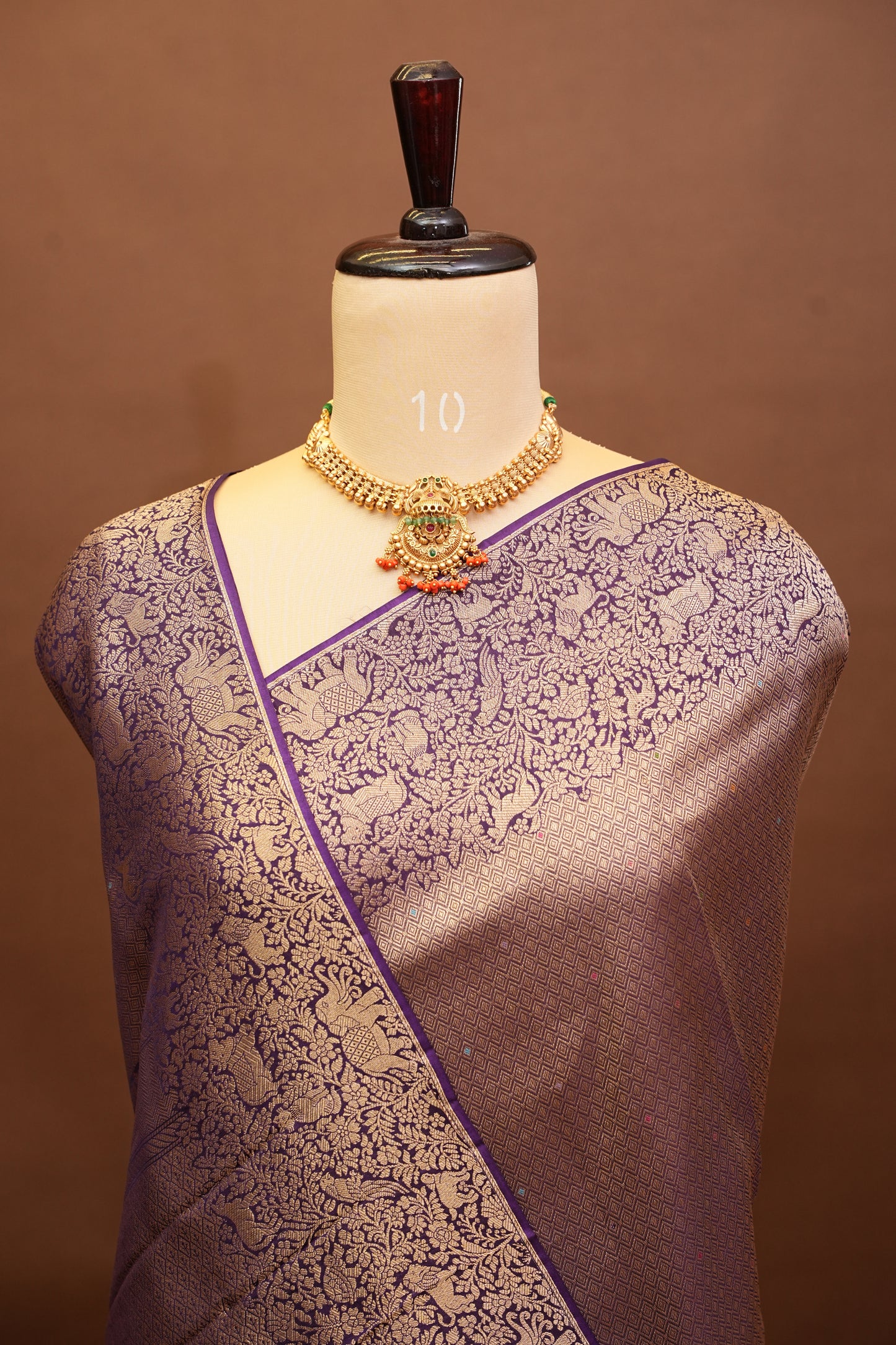 Shikargah Soft Banarasi Silk Saree–Purple