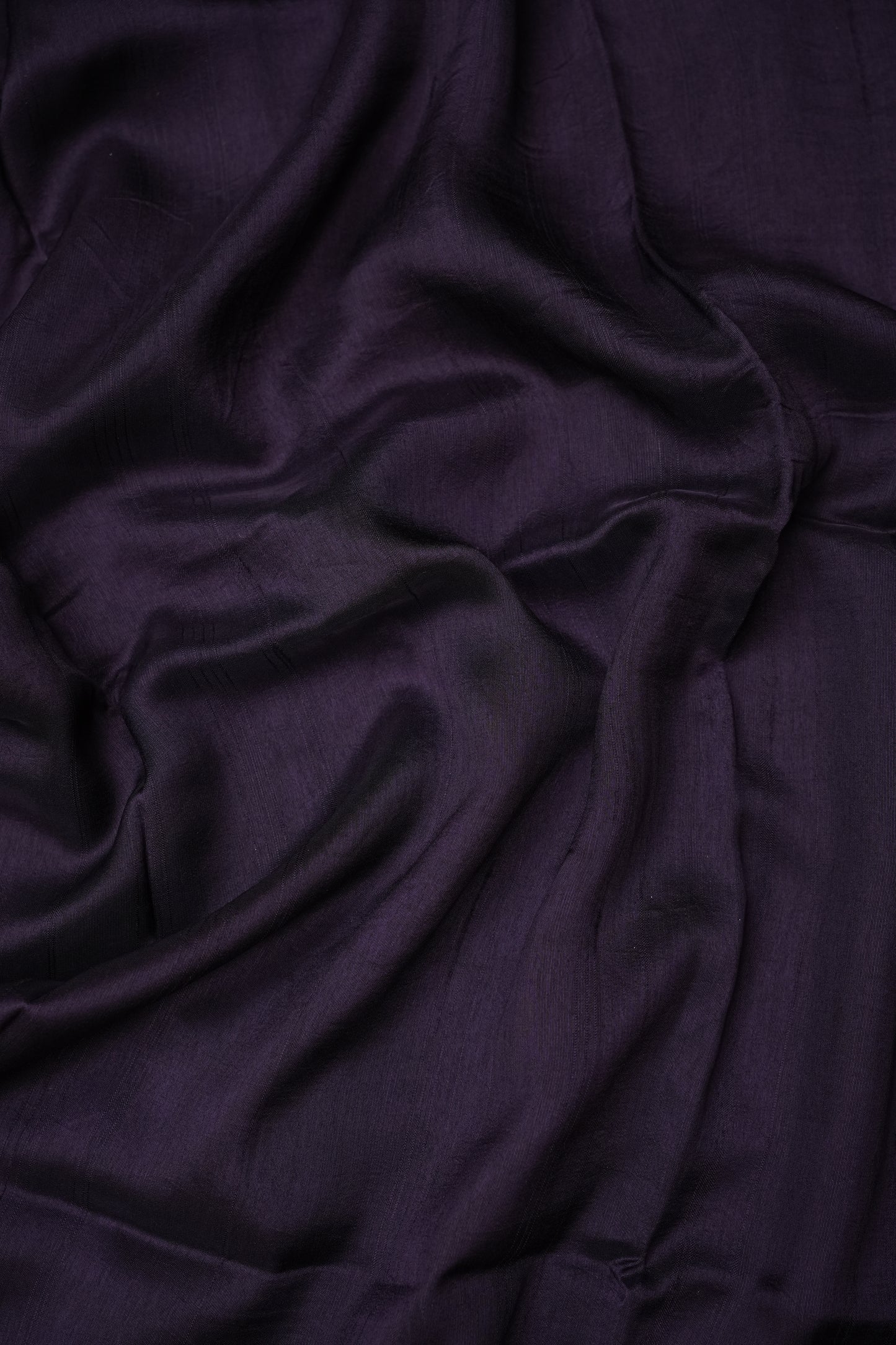 Tussar Banarasi Raw Silk Saree with Floral Zari Butta Weaving – Deep Purple