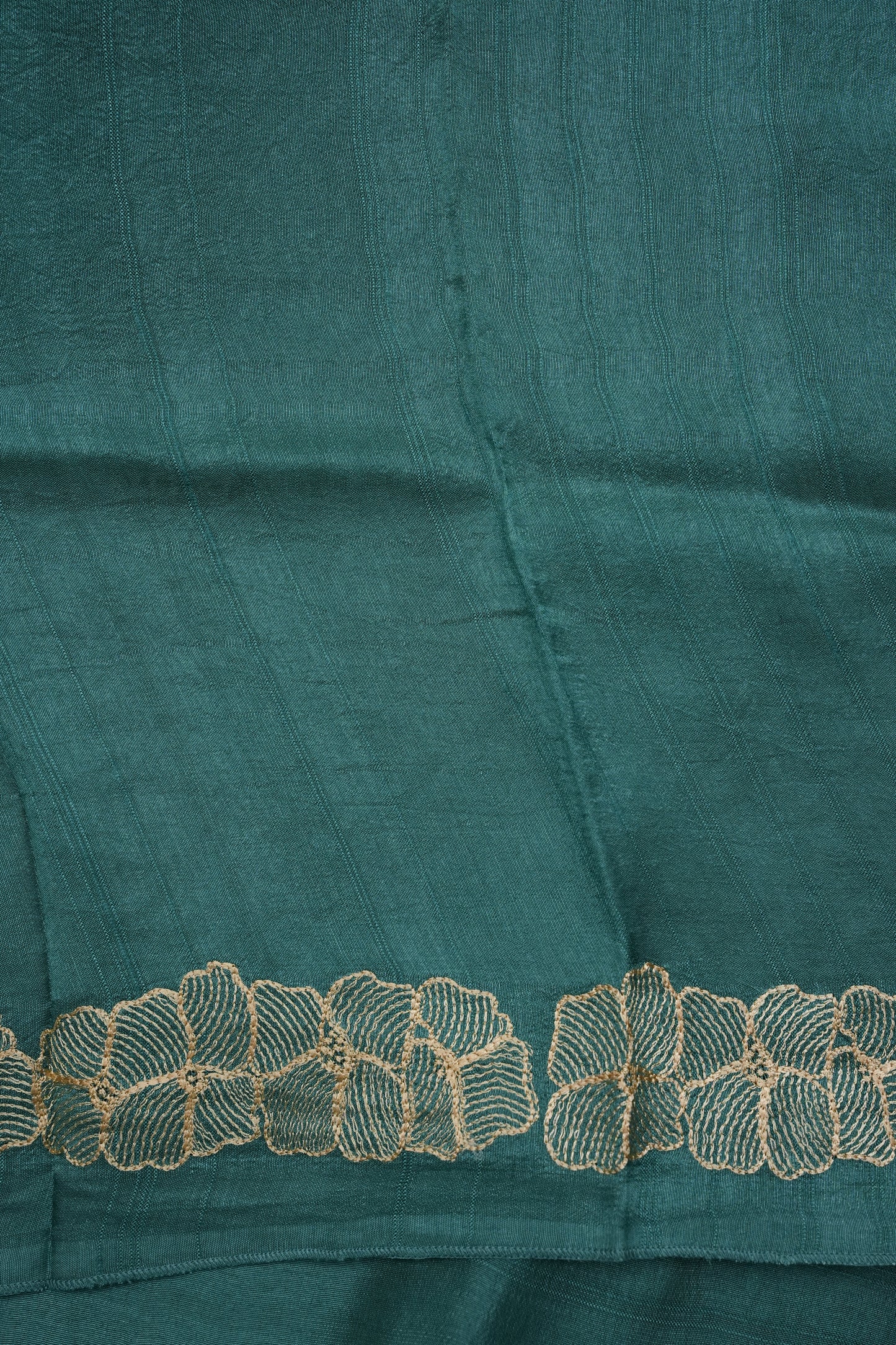 Tussar Banarasi Raw Silk Saree with Floral Zari Butta Weaving – Sea Green