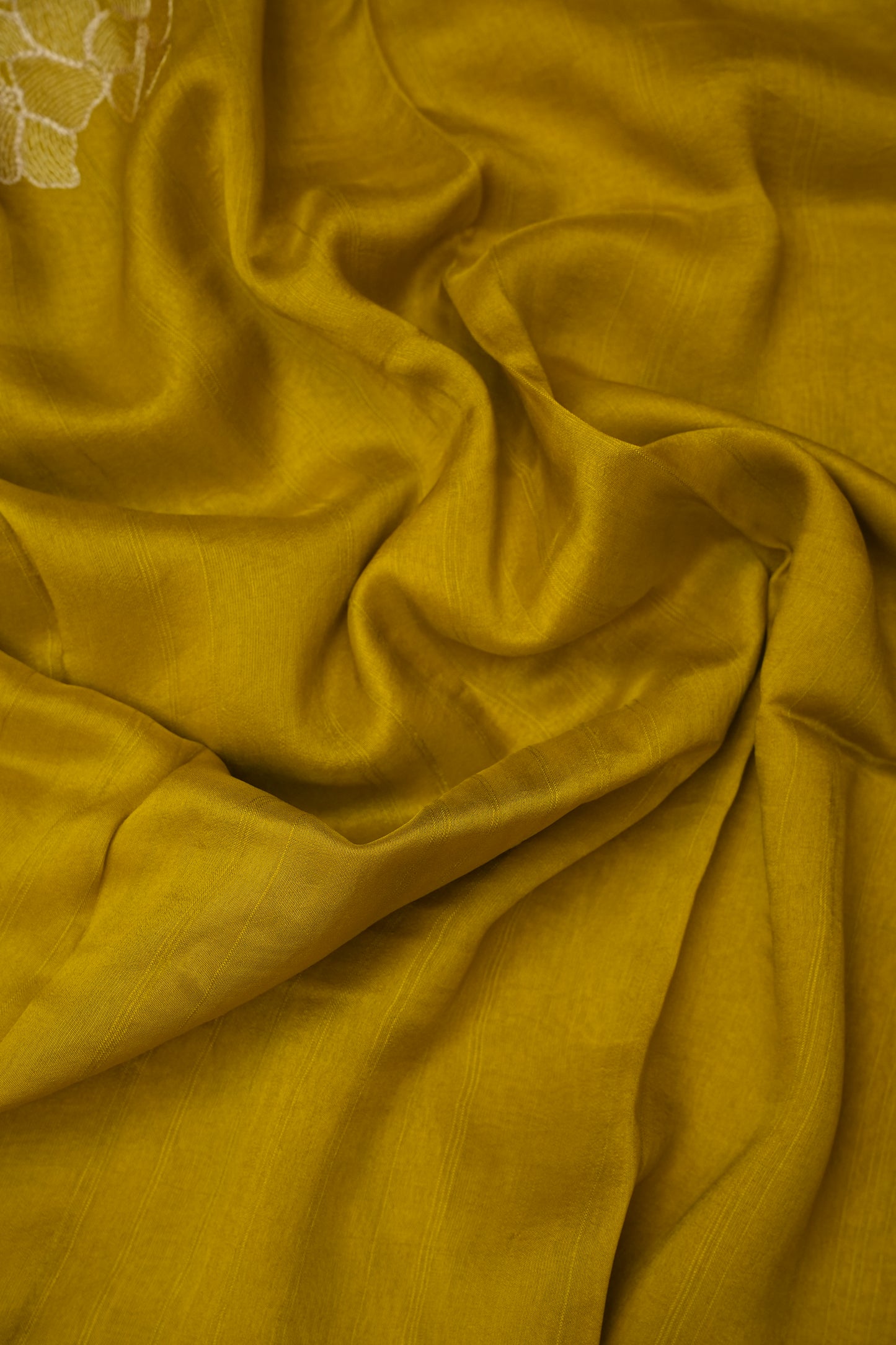 Tussar Banarasi Raw Silk Saree with Floral Zari Butta Weaving – Soft Yellow