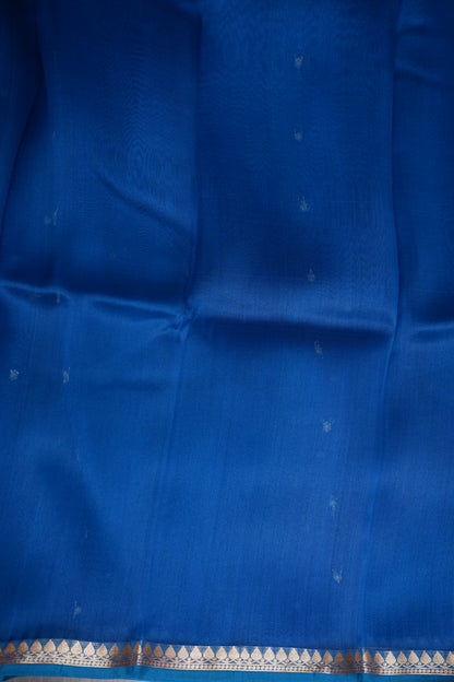 Blue Pure Organza Kora Banarasi Silk Saree|Silk Mark Certified