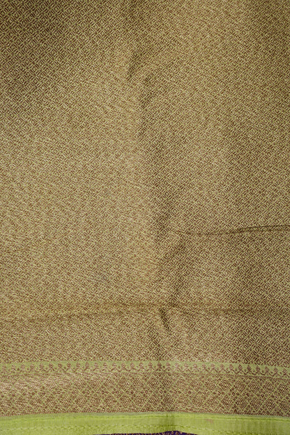 Tussar Banarasi Raw Silk Saree – Royal Purple & Pistachio Green