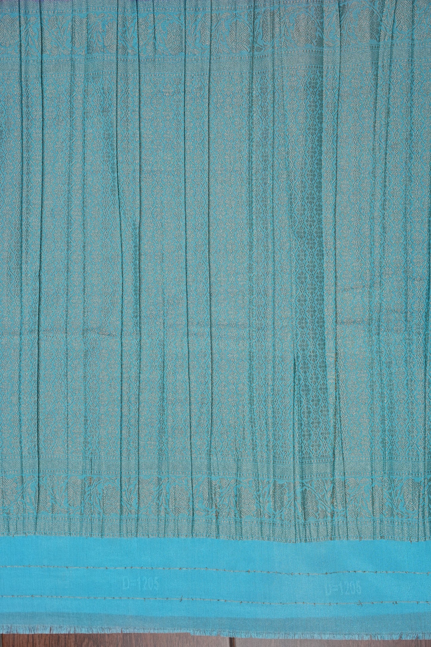 Georgette Silk Banarasi Saree - Candy Pink & Baby Blue
