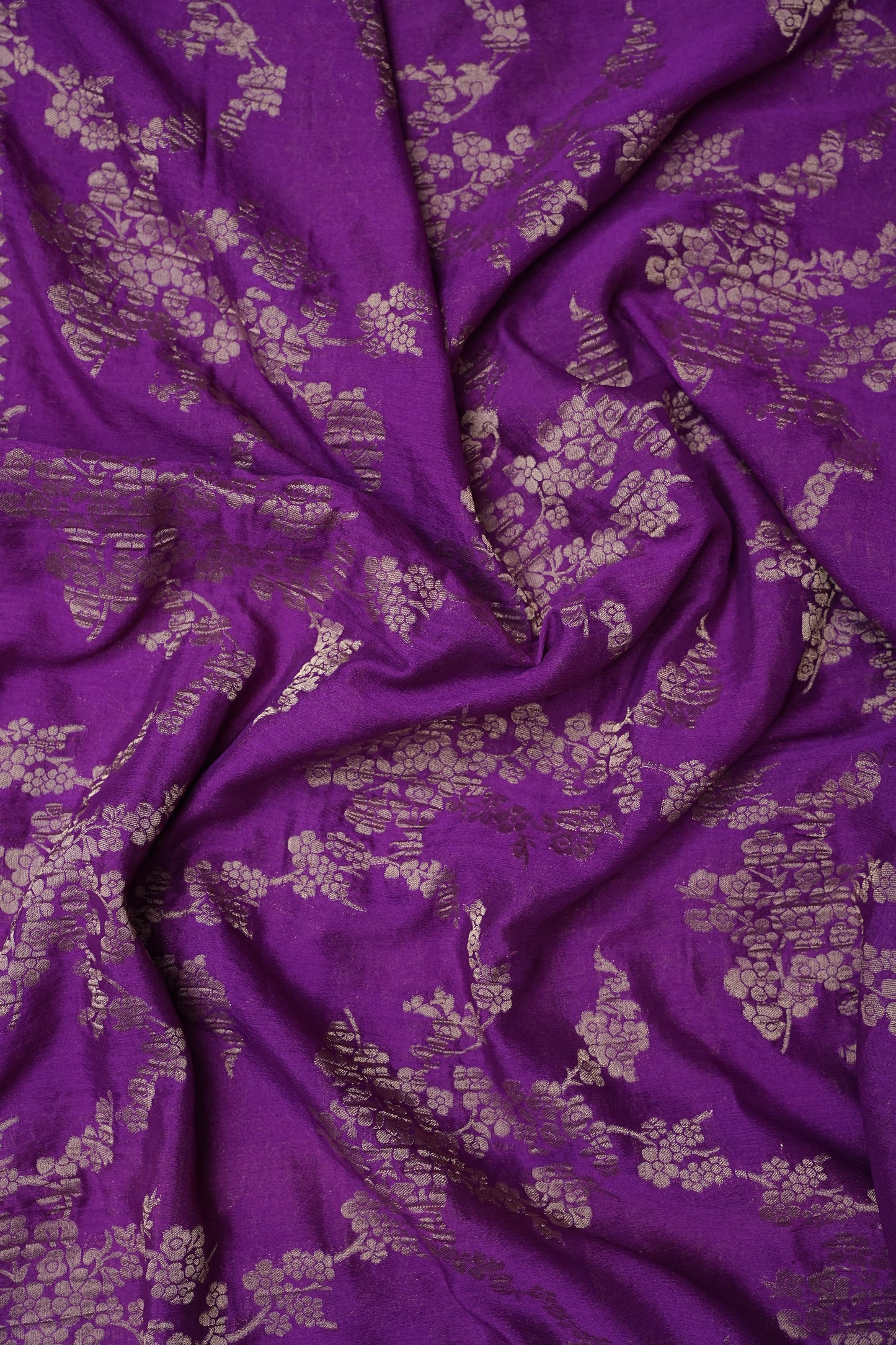 Georgette Silk Banarasi Saree - Violet