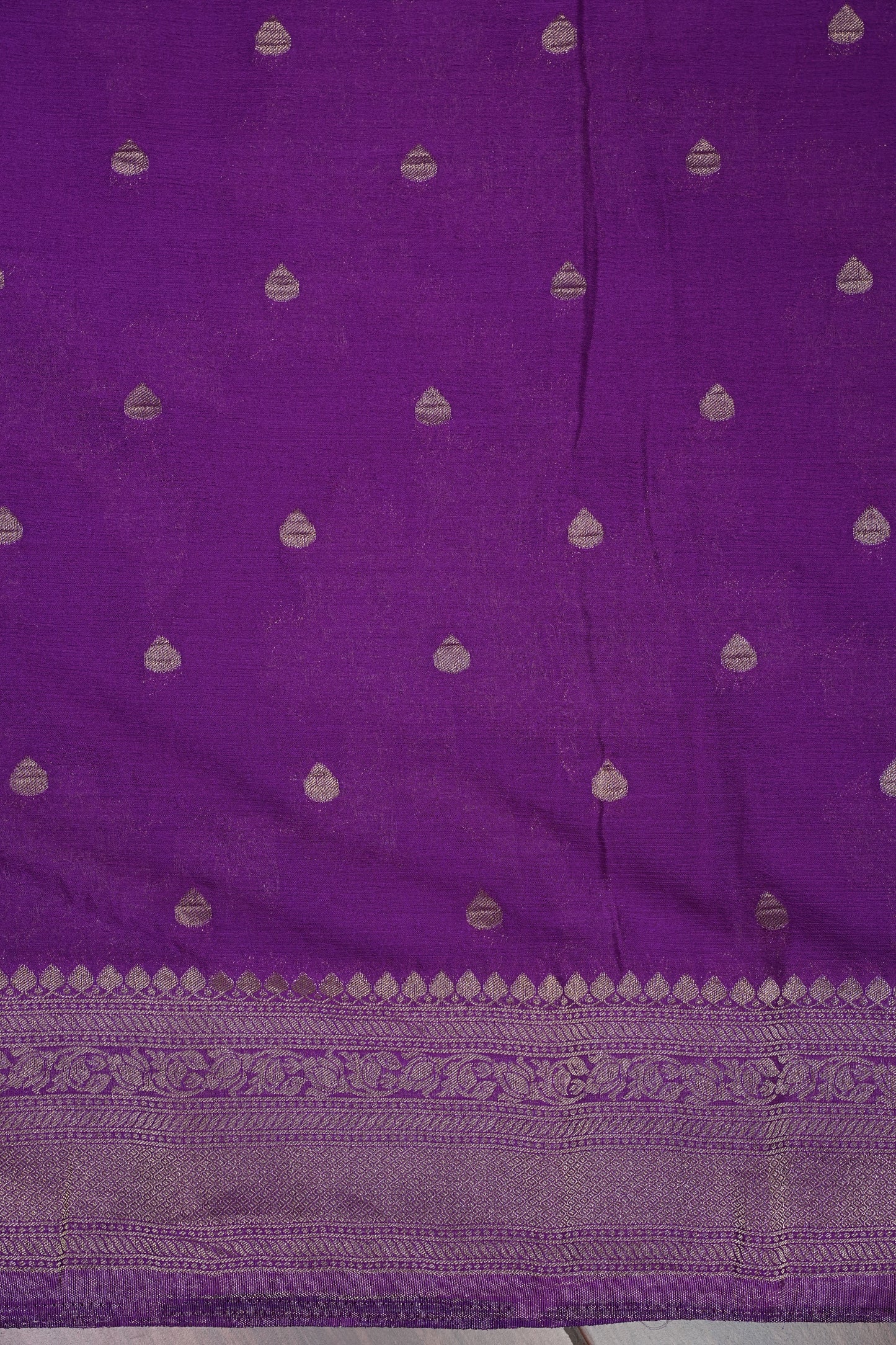 Georgette Silk Banarasi Saree - Violet