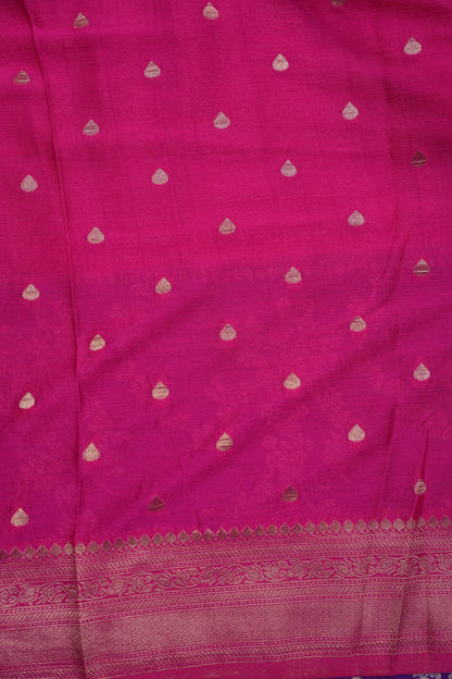 Georgette Silk Banarasi Saree - Violet & Pink