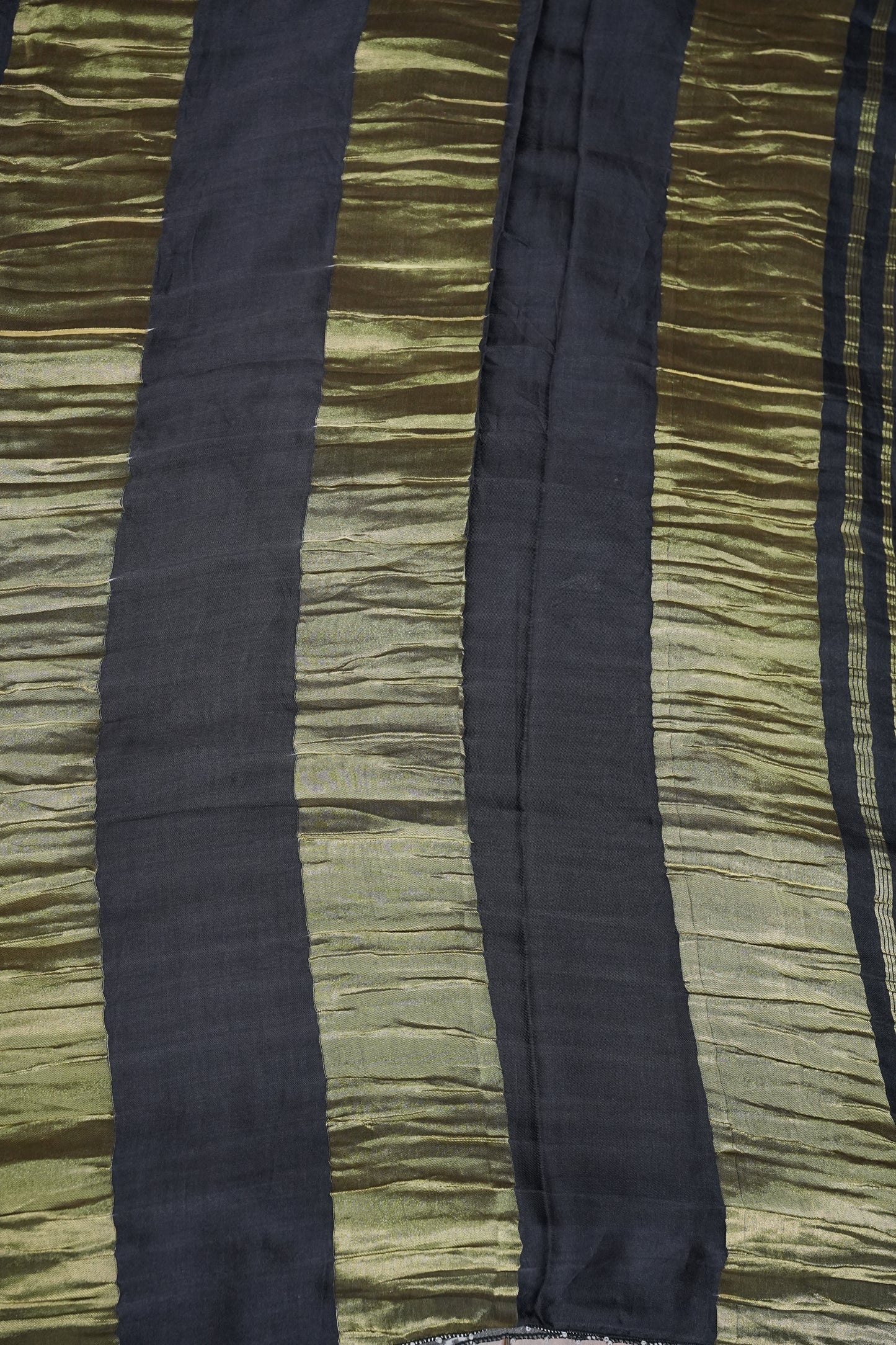 Gajji Silk Saree with Ivory & Charcoal Grey Patola Prints
