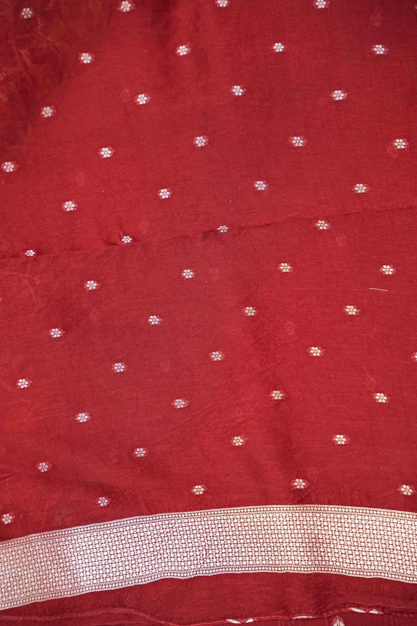 Tussar Banarasi Raw Silk Saree with Floral Paithani Weaves – Maroon