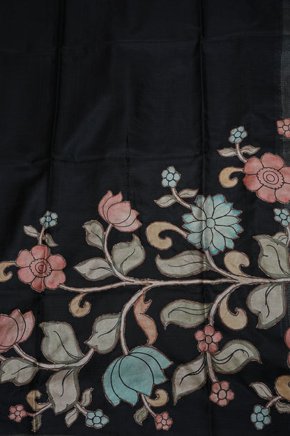 Kota Checks Saree with Kalamkari Prints