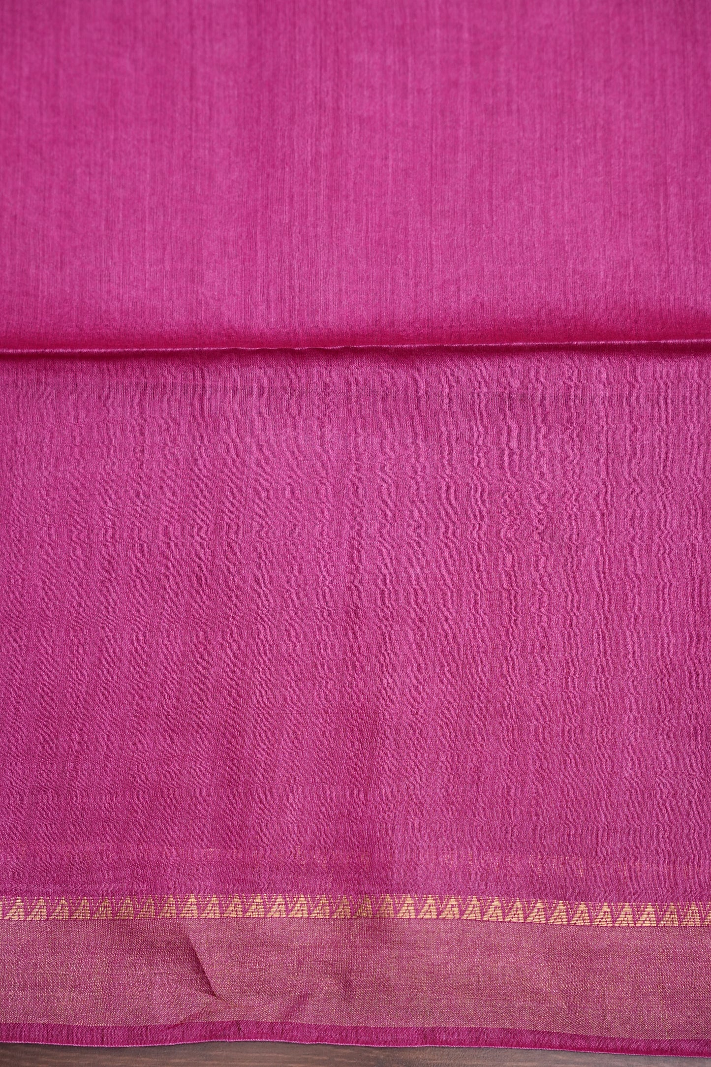 Plain Pure Tussar Silk Saree - Pink
