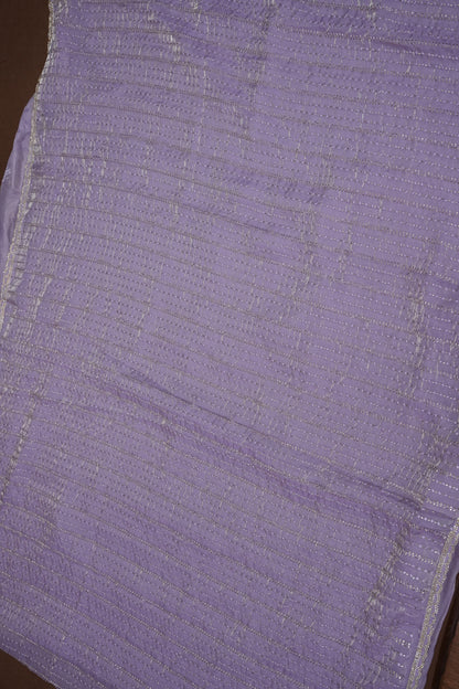 Beaded Party Wear Saree in Lavender with Delicate Sequin Embellishments