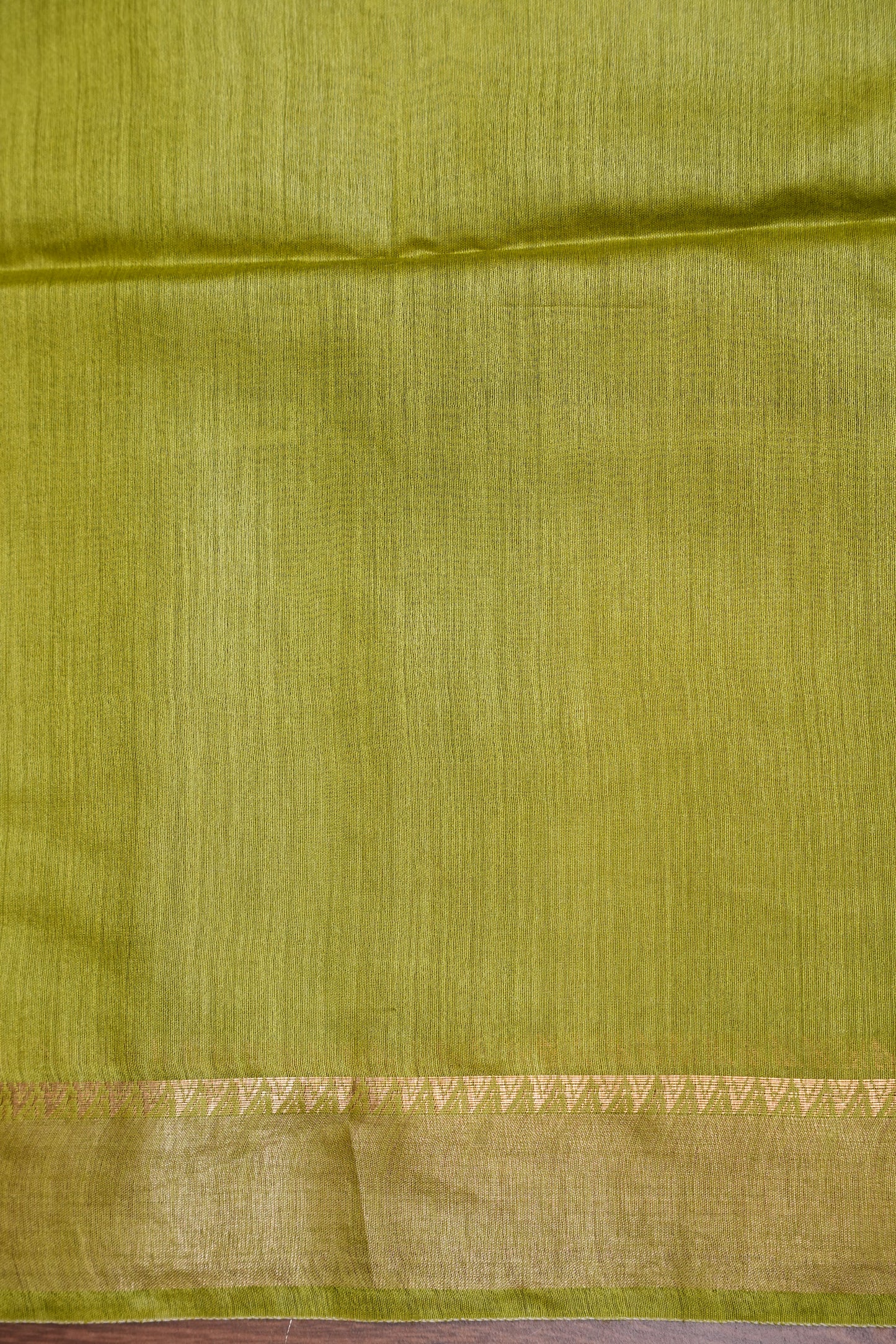 Plain Pure Tussar Silk Saree - Green