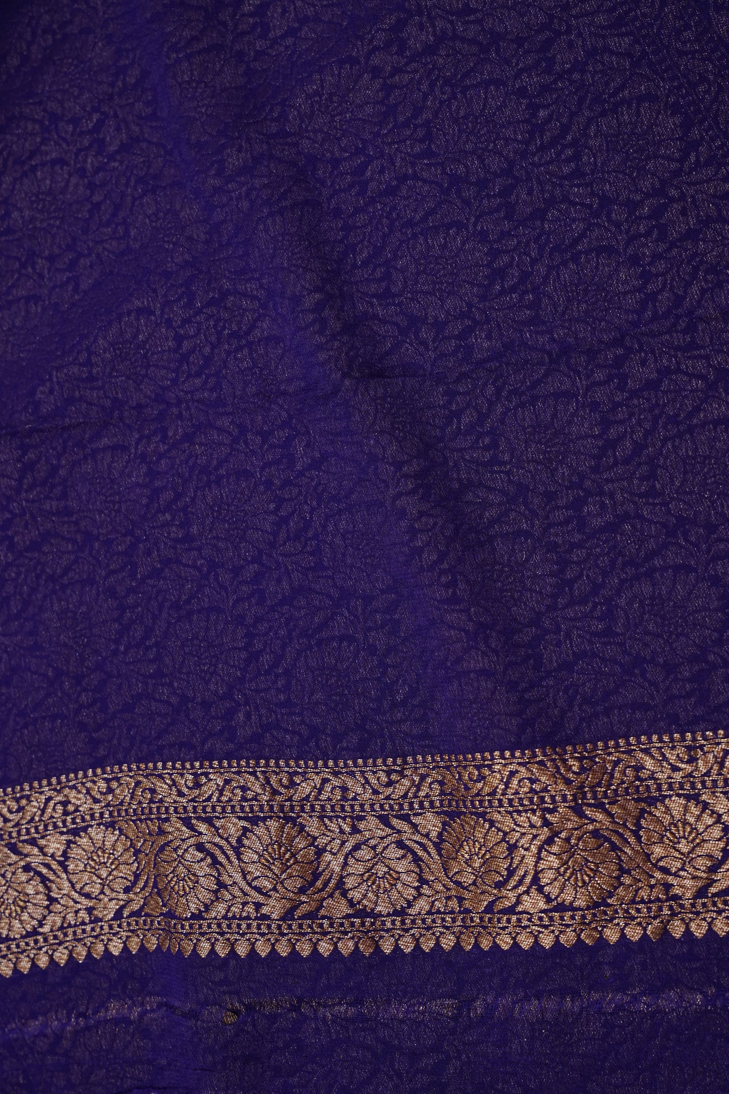 Pure Khadi Georgette Banarasi Saree - Pink & Purple
