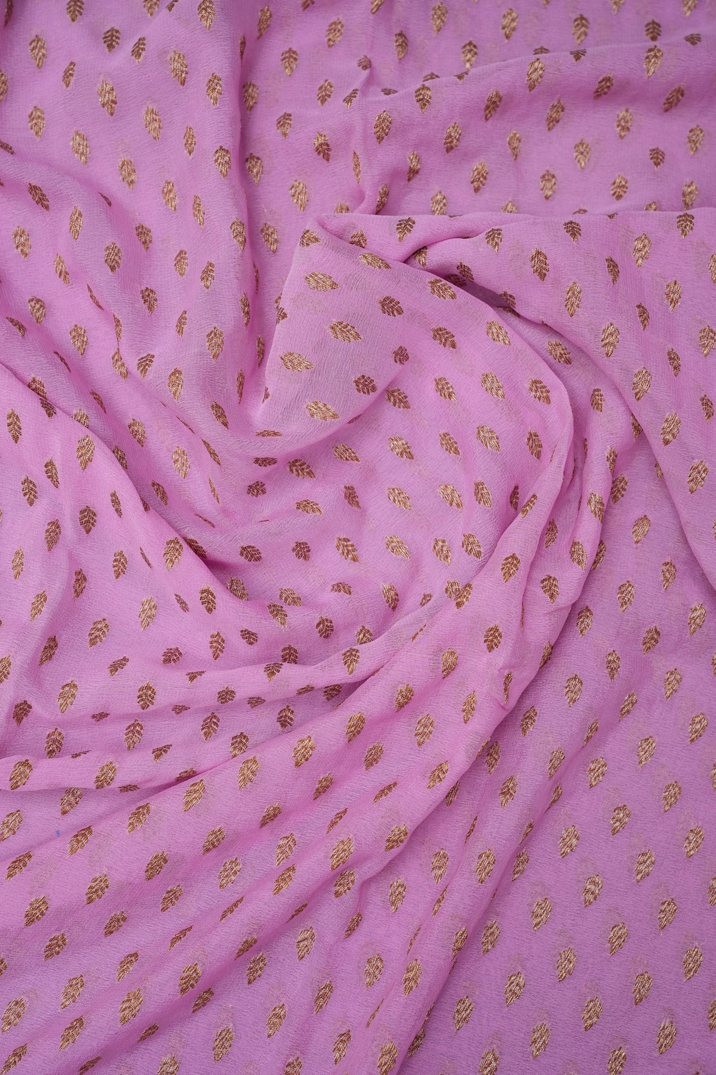 Pure Khadi Georgette Banarasi Saree - Pink & Purple