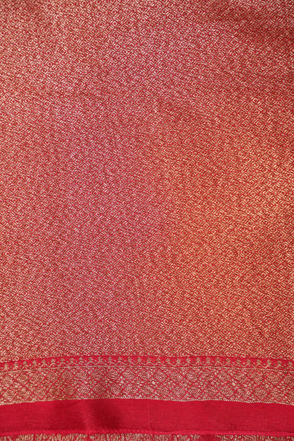 Tussar Banarasi Raw Silk Saree – Regal Red with Gold Mango Buttis