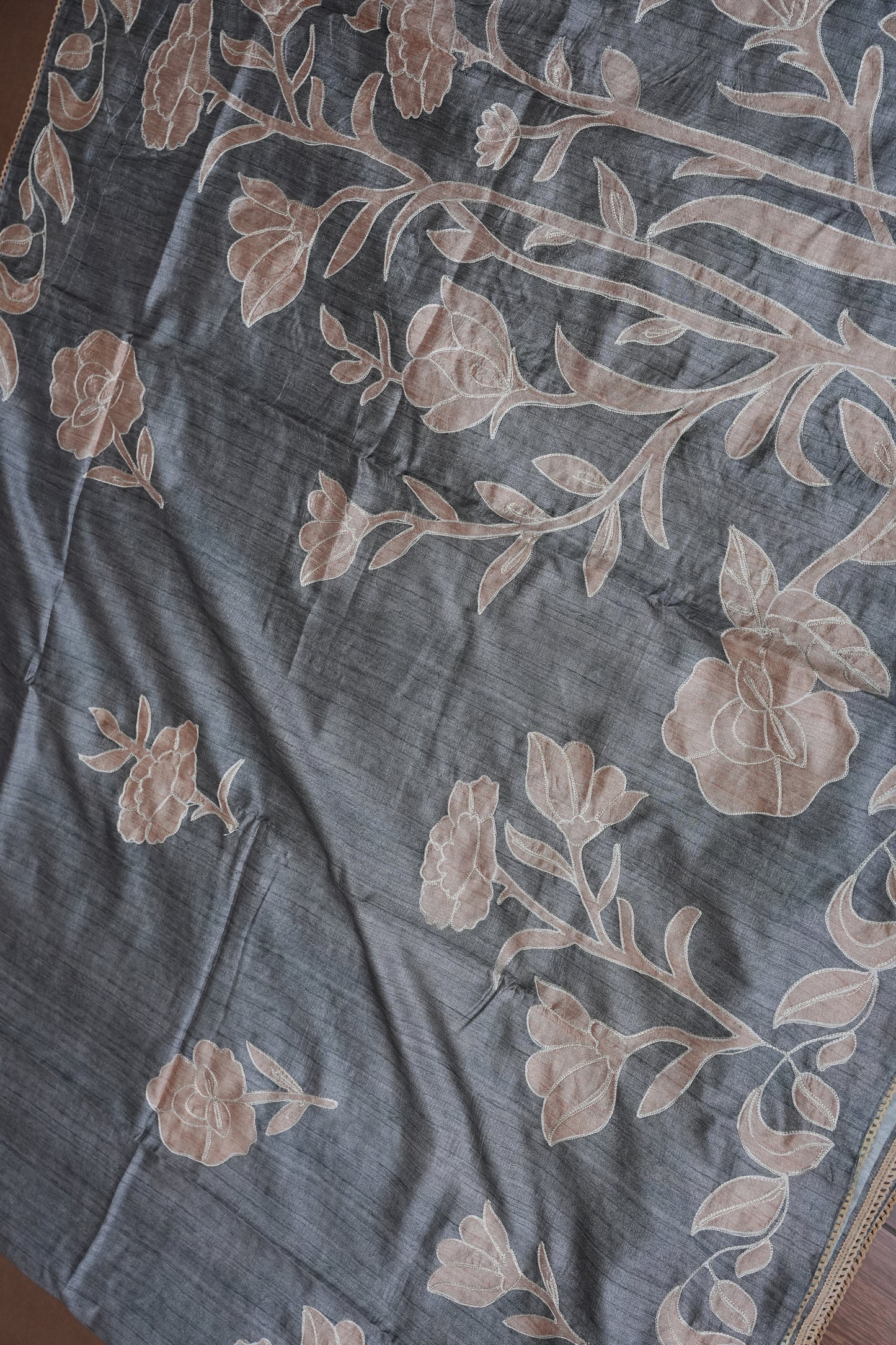 Semi Raw Silk - Silver Grey