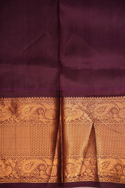 Pure Kuppadam Saree - Red with Chocolate Brown