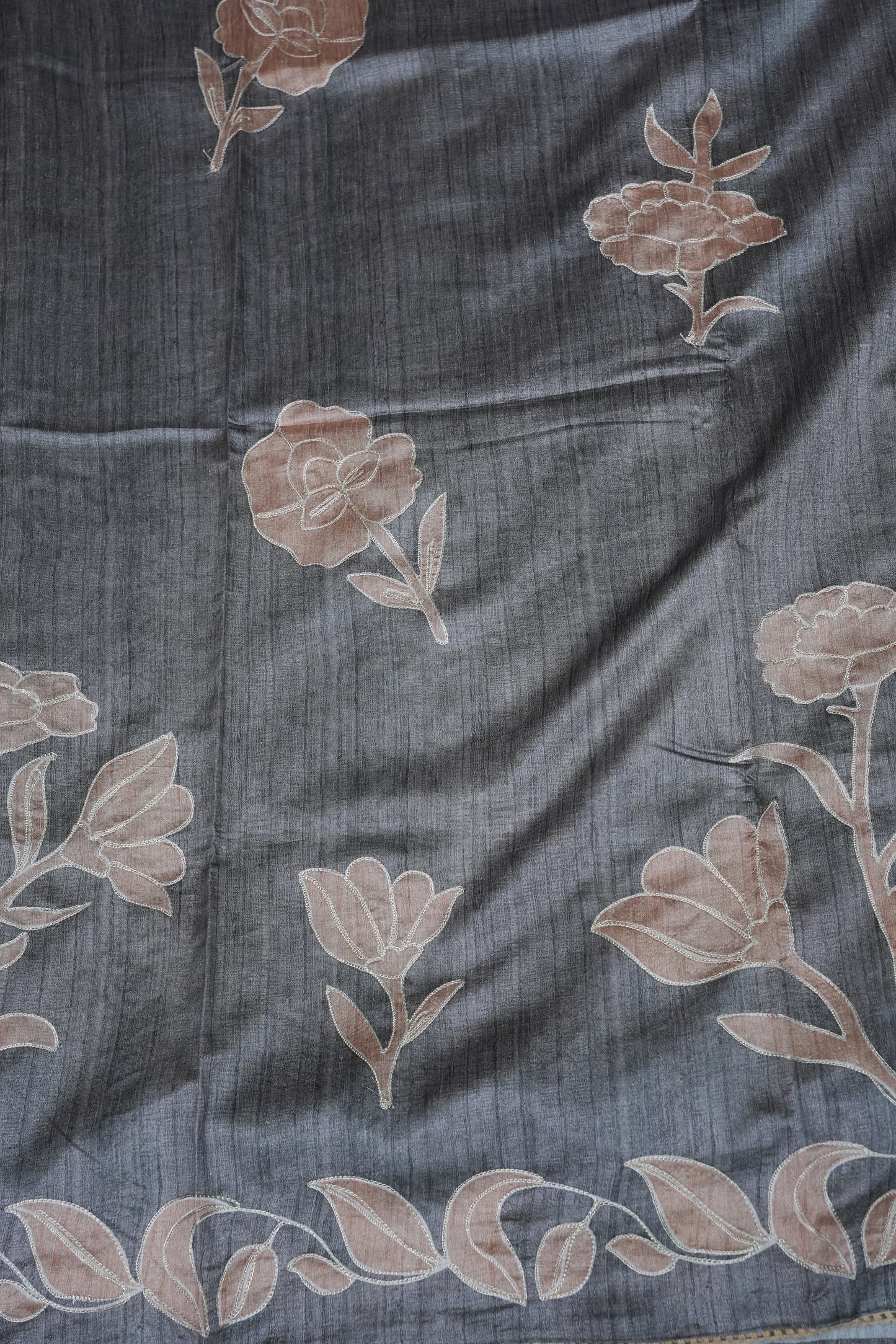 Semi Raw Silk - Silver Grey