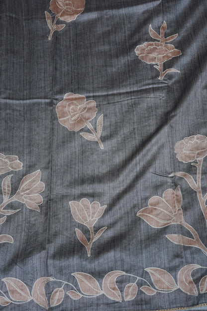 Semi Raw Silk - Silver Grey