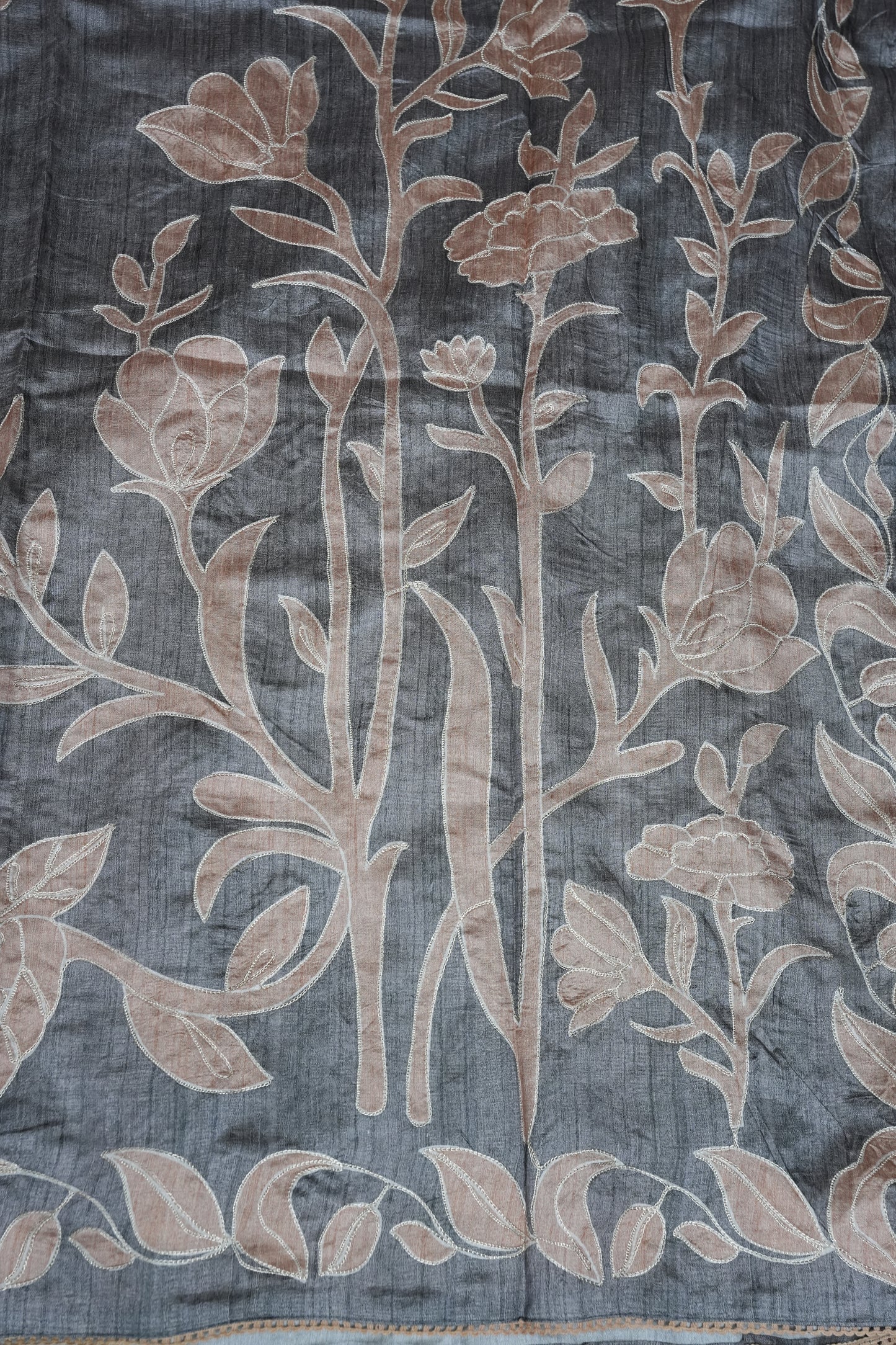 Semi Raw Silk - Silver Grey