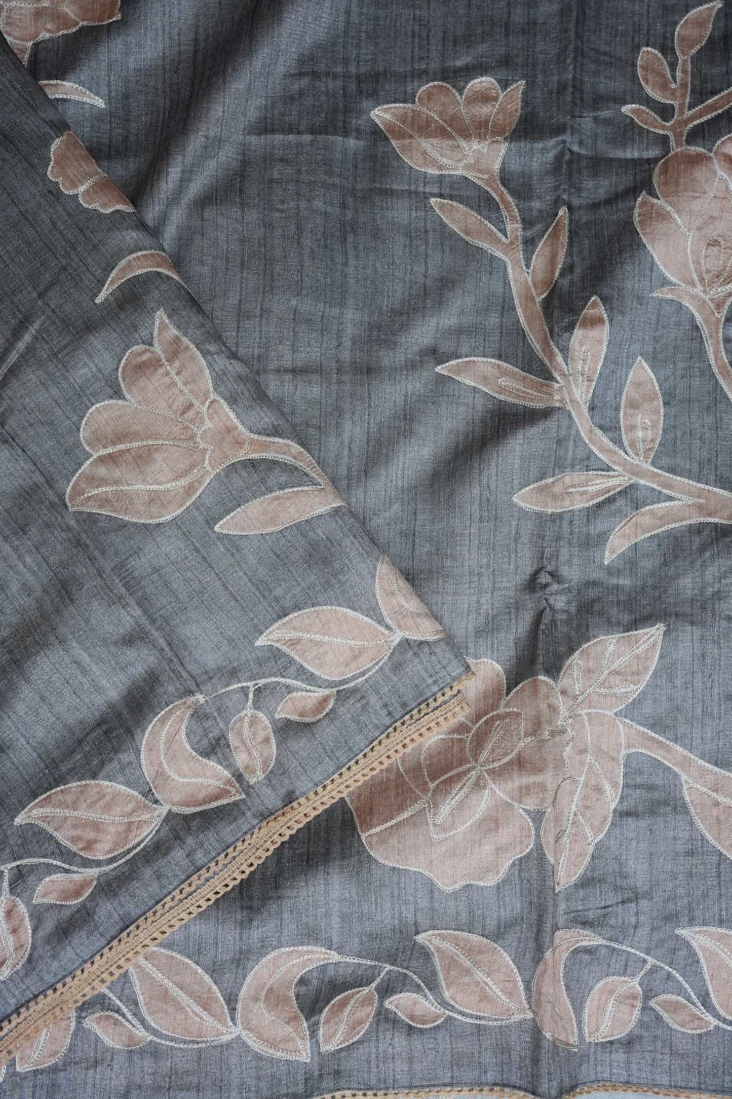 Semi Raw Silk - Silver Grey