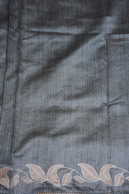 Semi Raw Silk - Silver Grey
