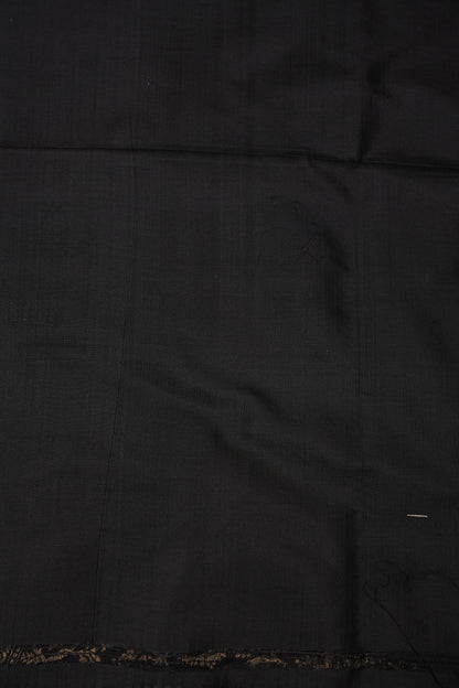 Pure Handloom Silk Katan Banaras Saree-Black|Silk Mark Certified