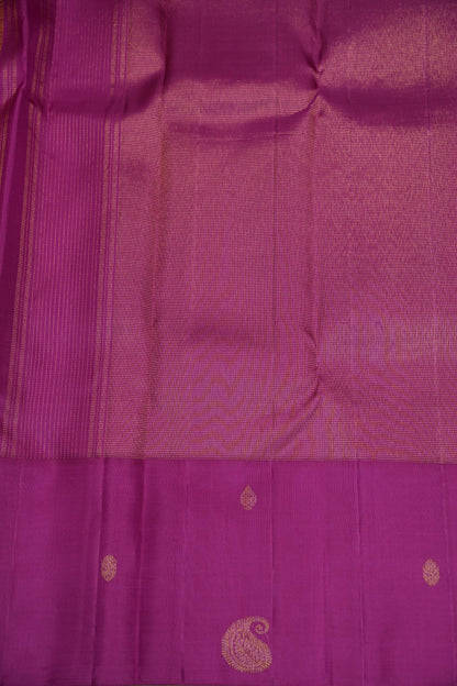 Mustard Yellow & Magenta Pure Kanchipuram Silk Saree | Silk Mark Certified