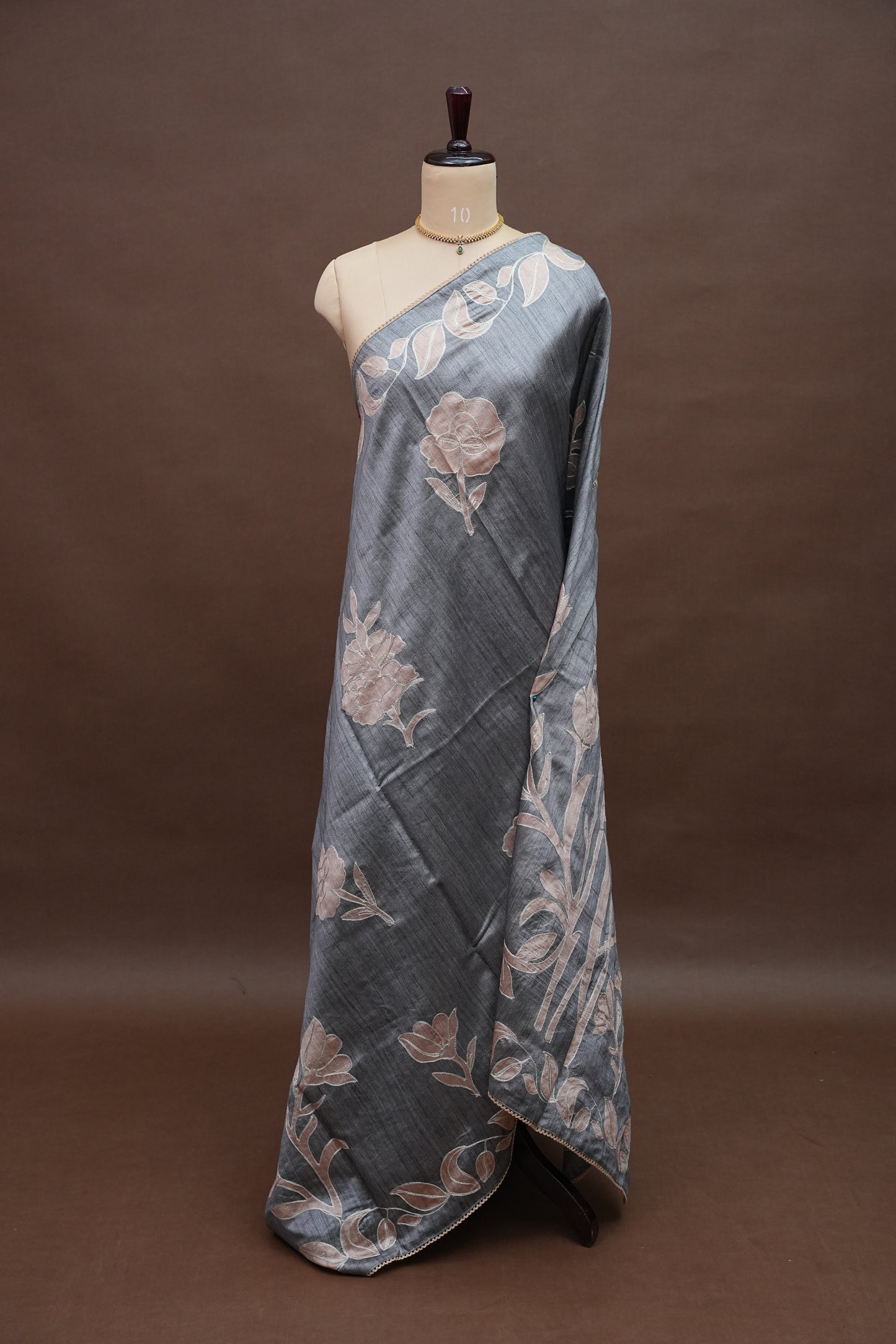 Semi Raw Silk - Silver Grey