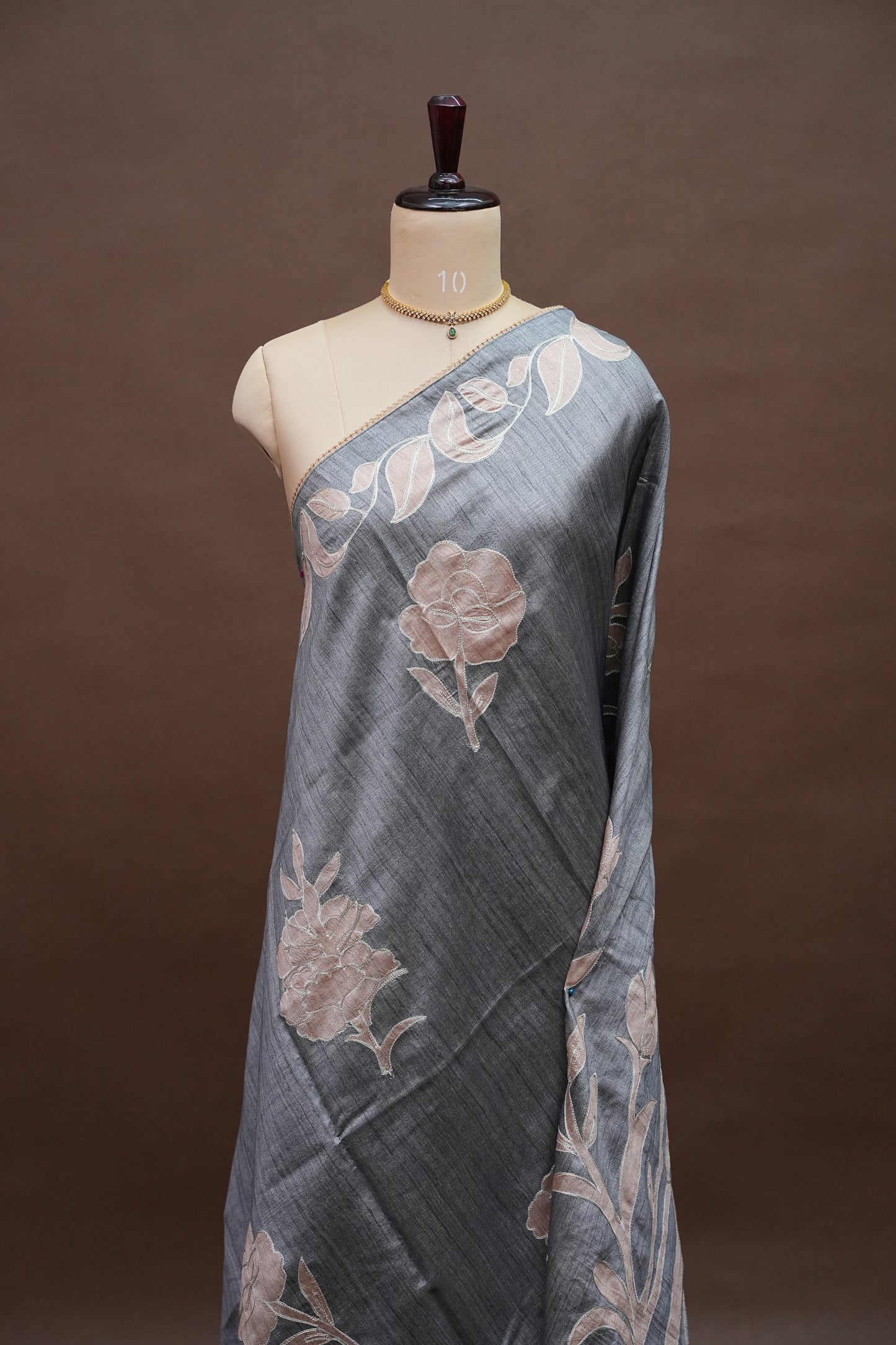 Semi Raw Silk - Silver Grey