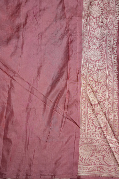 Rangkat Pure Silk Katan Banaras Saree-Nude Shade|Silk Mark Certified