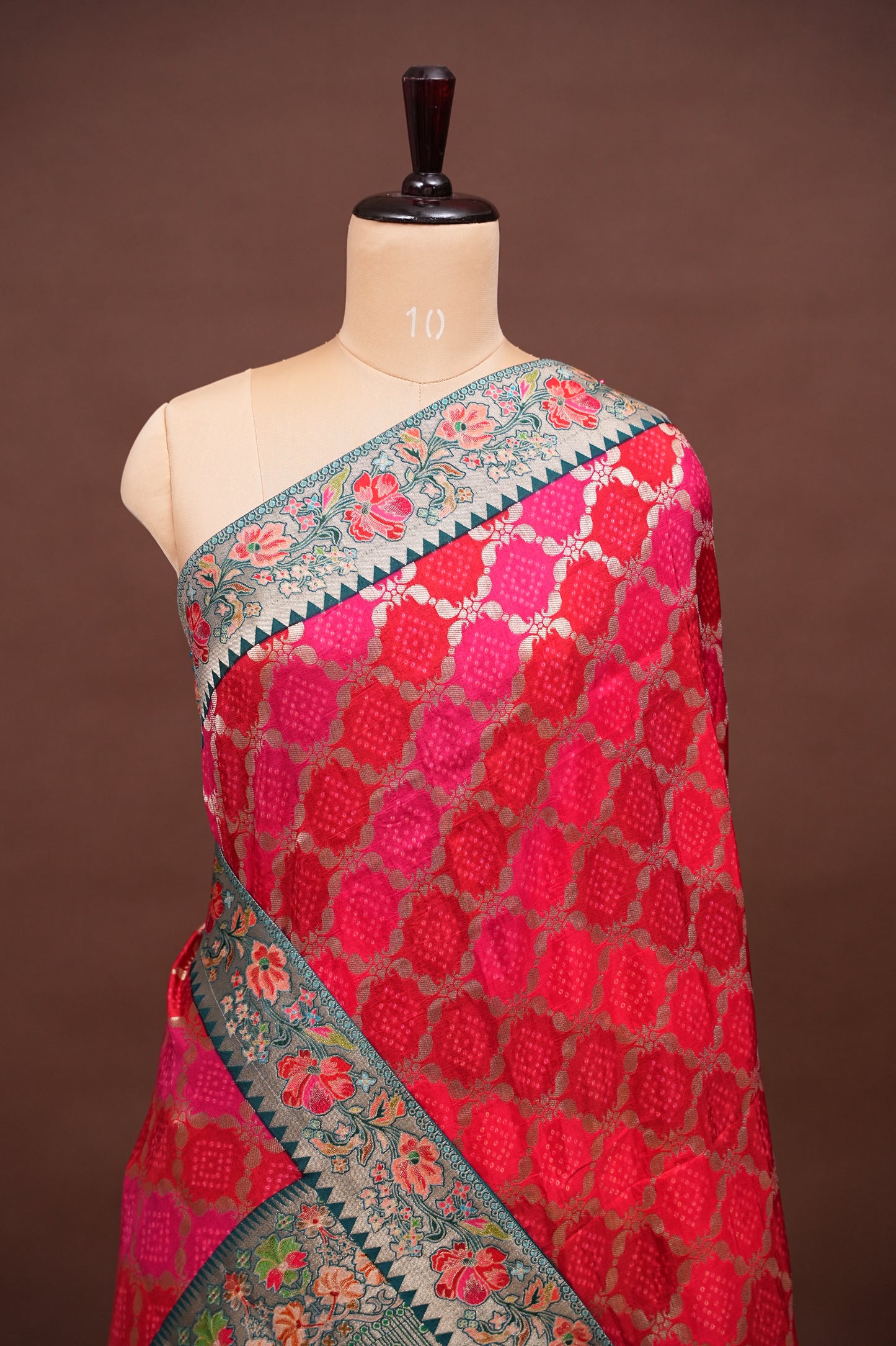 Kashmiri Pashmina Story Telling Saree - Pink