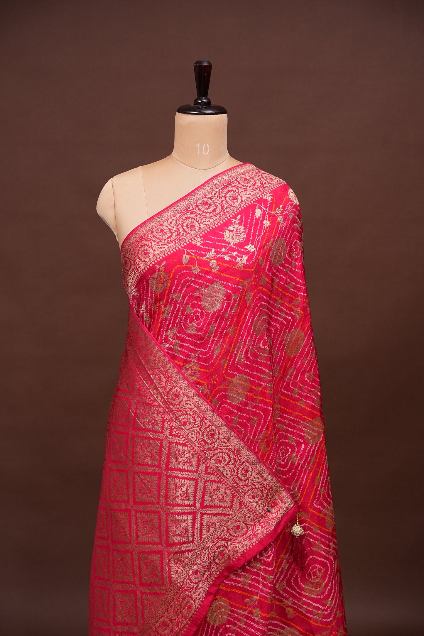 Kashmiri Pashmina Story Telling Saree - Pink
