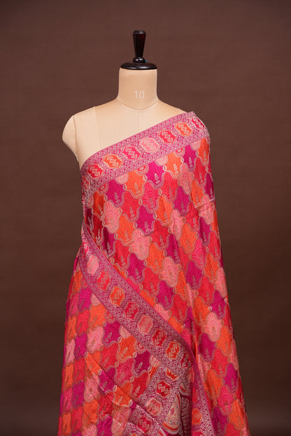 Kashmiri Pashmina Story Telling Saree - Multicolored