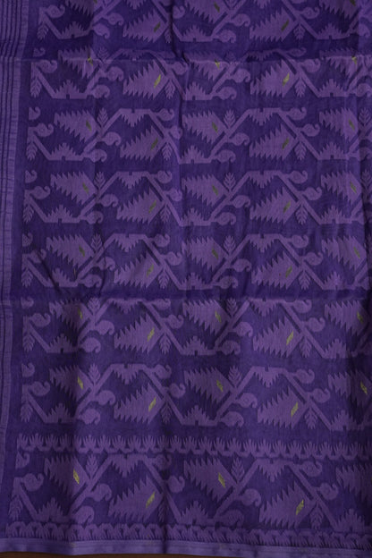 Handloom Jamdani Cotton Saree - Purple