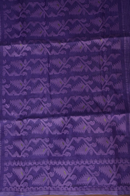 Handloom Jamdani Cotton Saree - Purple