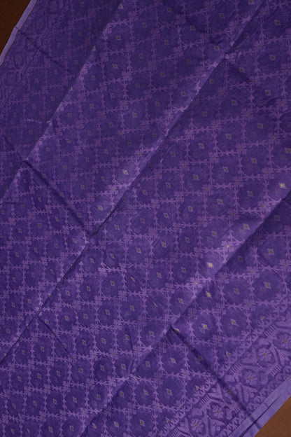 Handloom Jamdani Cotton Saree - Purple